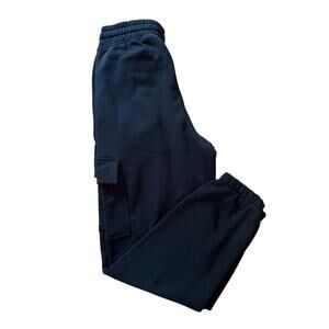 NWT H&M Youth Boys Black Cargo Sweatpants Size 20 Elastic Waist Pockets Joggers